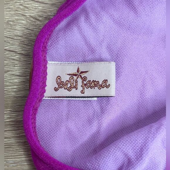 Luli Fama EUC purple bikini bottom with side string detail Size medium - Picture 3 of 6